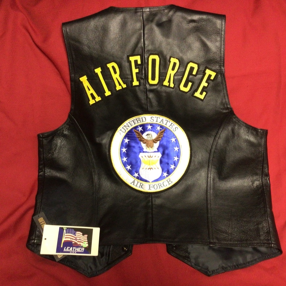 U S  Airforce leather vest